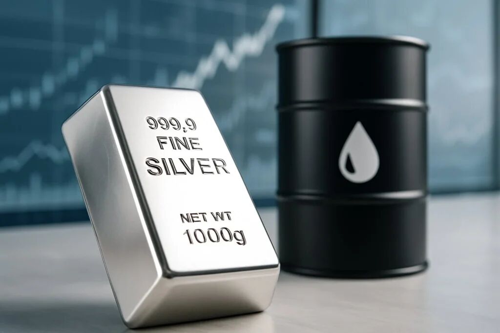 بالا رفتن قیمت انس نقره نسبت به هر بشکه نفت