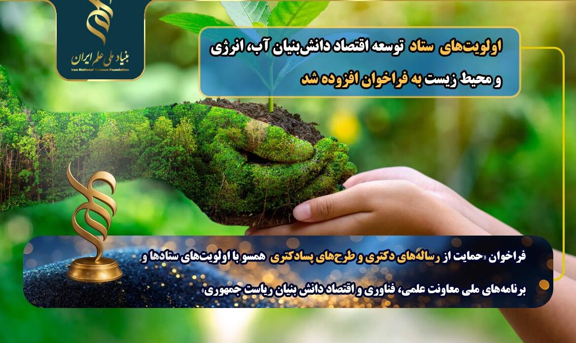 حوزه آب، انرژی و محیط‌زیست به فراخوان حمایت بنیاد ملی علم ایران اضافه شد