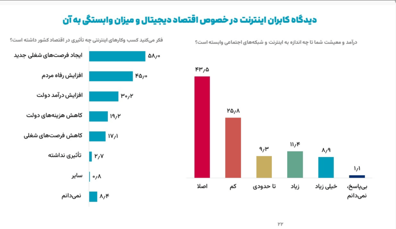 وابستگی معیشتی ۵۵ درصد کاربران به فضای مجازی 